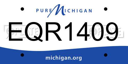 EQR1409 Michigan License Plate