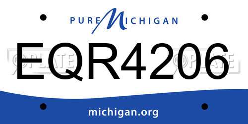 EQR4206 Michigan License Plate
