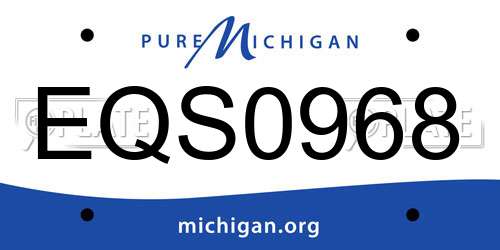 EQS0968 Michigan License Plate