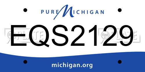 EQS2129 Michigan License Plate