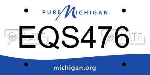 EQS476 Michigan License Plate