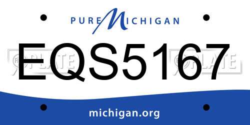 EQS5167 Michigan License Plate