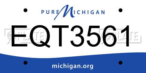 EQT3561 Michigan License Plate