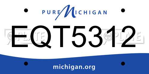 EQT5312 Michigan License Plate