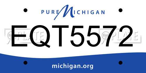 EQT5572 Michigan License Plate