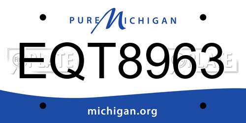 EQT8963 Michigan License Plate
