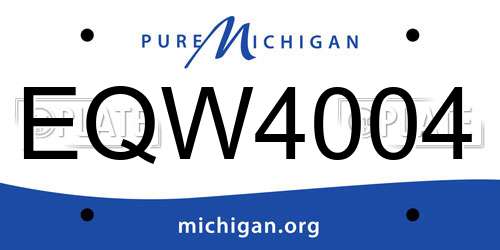EQW4004 Michigan License Plate