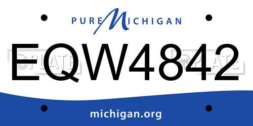 EQW4842 Michigan License Plate