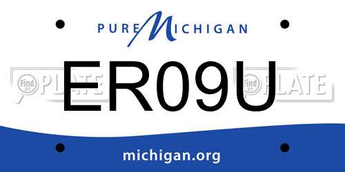 ER09U Michigan License Plate