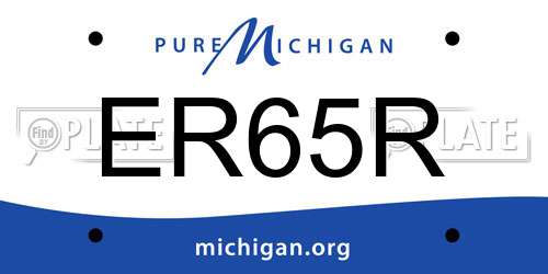 ER65R Michigan License Plate