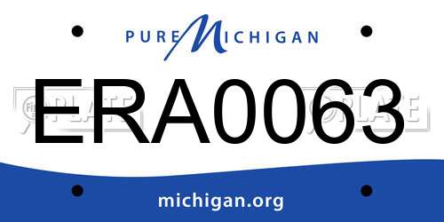 ERA0063 Michigan License Plate