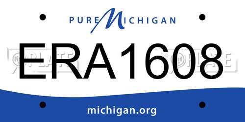 ERA1608 Michigan License Plate
