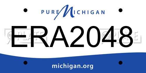 ERA2048 Michigan License Plate