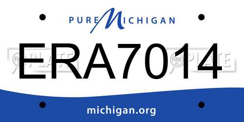 ERA7014 Michigan License Plate