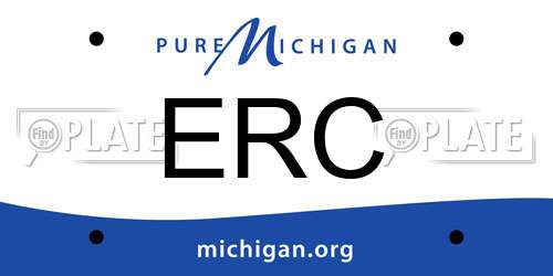 ERC Michigan License Plate