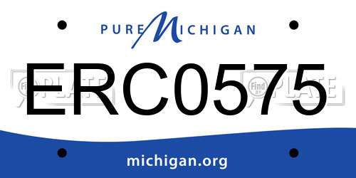 ERC0575 Michigan License Plate