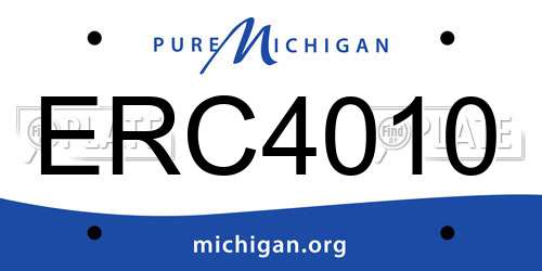 ERC4010 Michigan License Plate