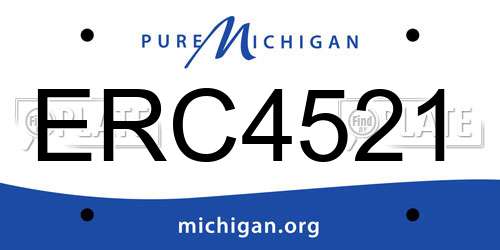 ERC4521 Michigan License Plate