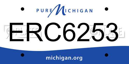 ERC6253 Michigan License Plate