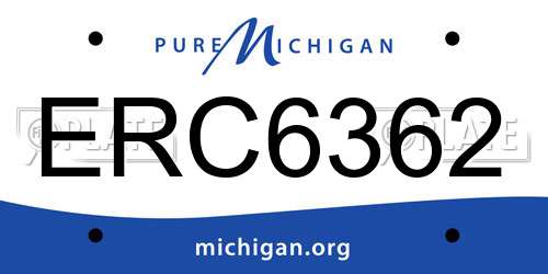 ERC6362 Michigan License Plate