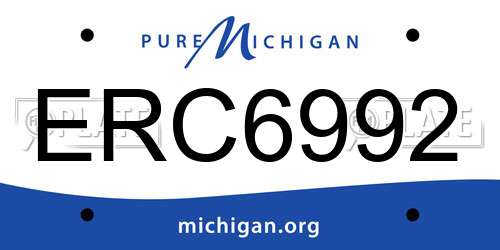 ERC6992 Michigan License Plate