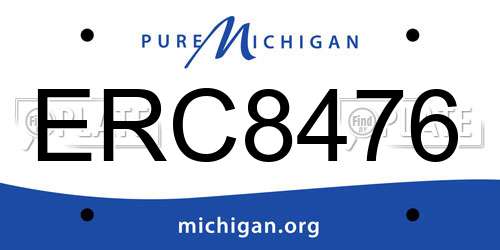ERC8476 Michigan License Plate