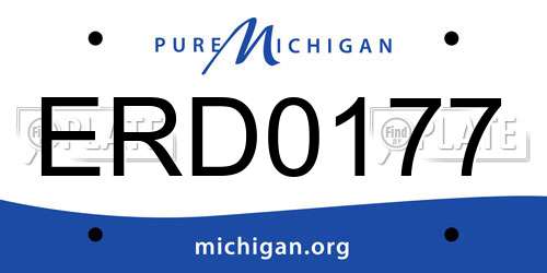 ERD0177 Michigan License Plate