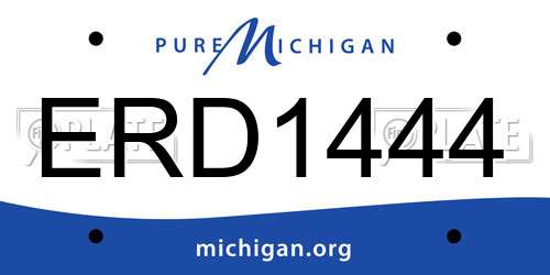 ERD1444 Michigan License Plate