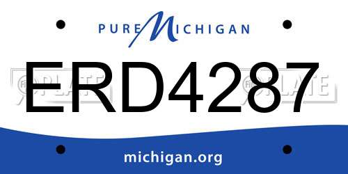 ERD4287 Michigan License Plate
