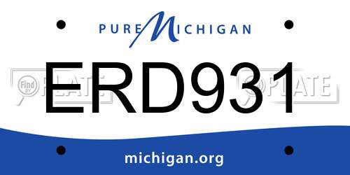 ERD931 Michigan License Plate