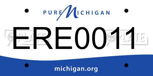 ERE0011 Michigan License Plate