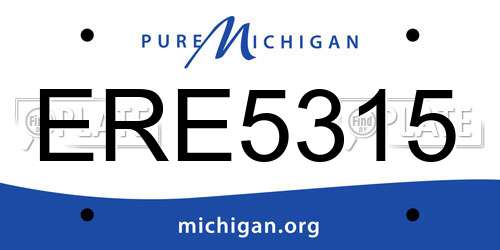 ERE5315 Michigan License Plate