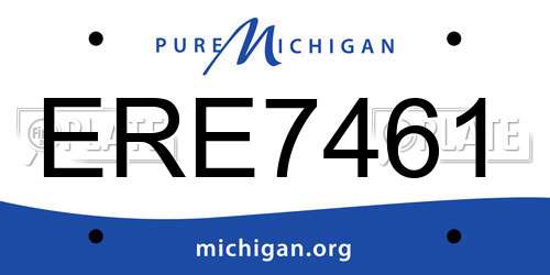 ERE7461 Michigan License Plate