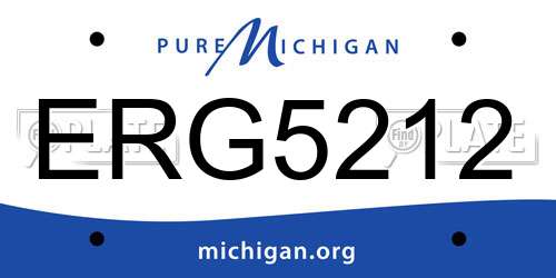ERG5212 Michigan License Plate