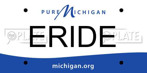 ERIDE Michigan License Plate
