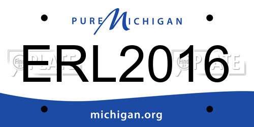 ERL2016 Michigan License Plate