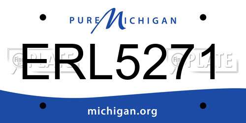 ERL5271 Michigan License Plate
