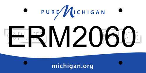 ERM2060 Michigan License Plate