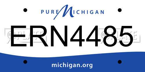 ERN4485 Michigan License Plate