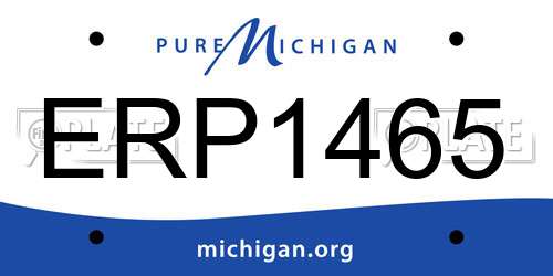 ERP1465 Michigan License Plate