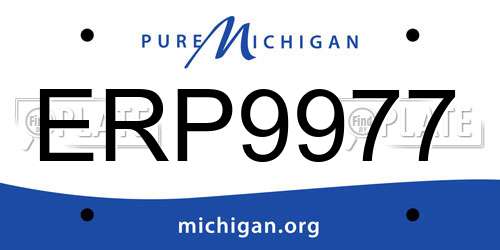 ERP9977 Michigan License Plate