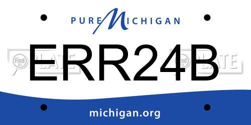 ERR24B Michigan License Plate