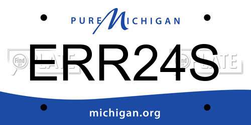 ERR24S Michigan License Plate