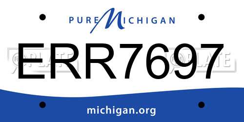 ERR7697 Michigan License Plate