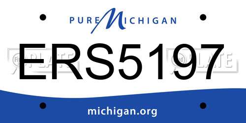 ERS5197 Michigan License Plate