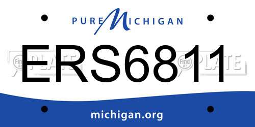ERS6811 Michigan License Plate