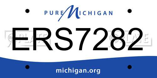 ERS7282 Michigan License Plate