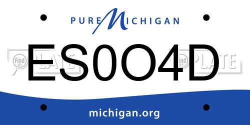 ES0O4D Michigan License Plate