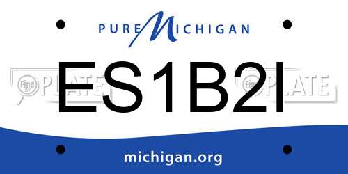 ES1B2I Michigan License Plate