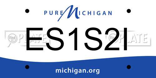 ES1S2I Michigan License Plate
